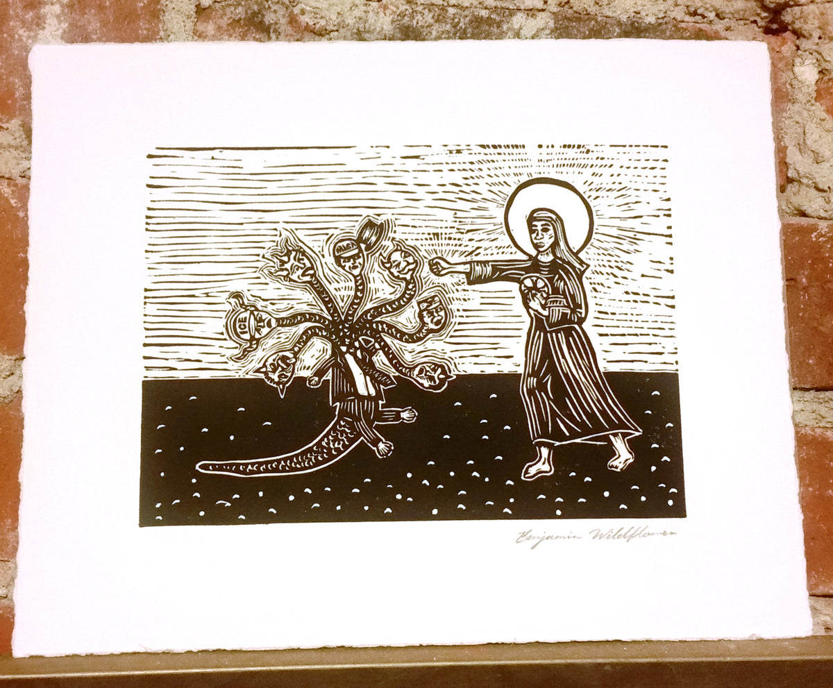 Mary Punching Beast – Ben Wildflower Art