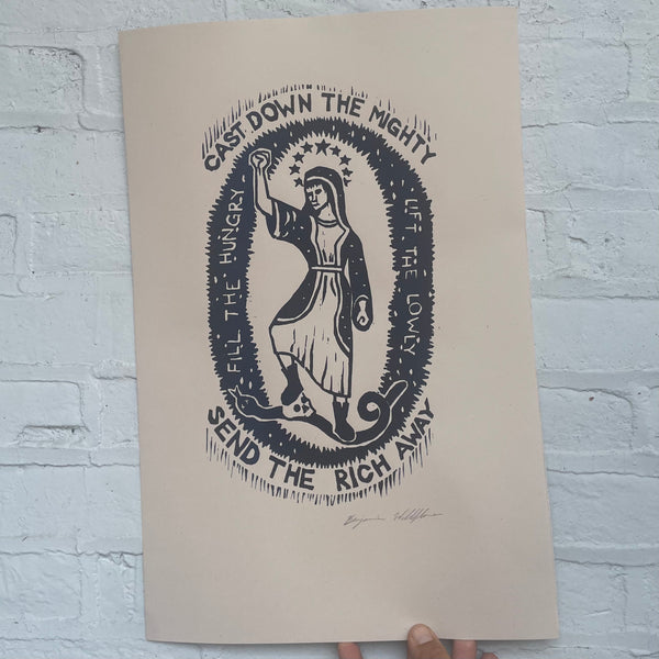 Blue-black Magnificat print