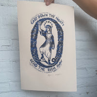 Blue-black Magnificat print