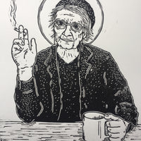 Smoking Saint Dorothy Day Print